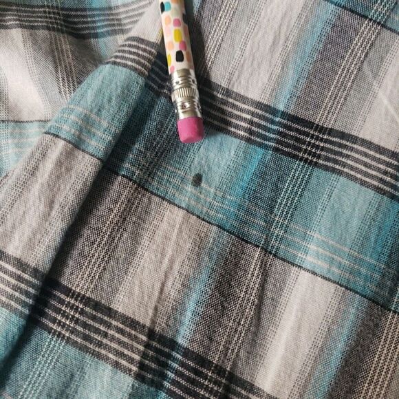 Casual Country Mens Long Sleeve Pearl Snap Shirt Blue Plaid Size XL *FLAW - Picture 11 of 16